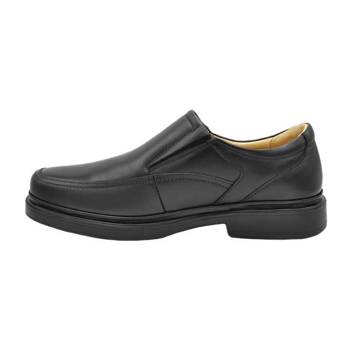 Roman Lambskin Black Leather Shoes
