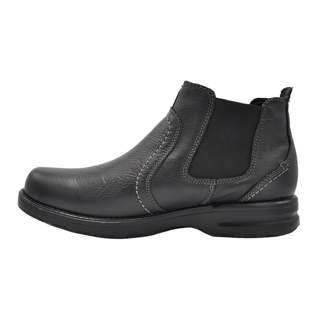 Paolo Lambskin Black Leather Boots