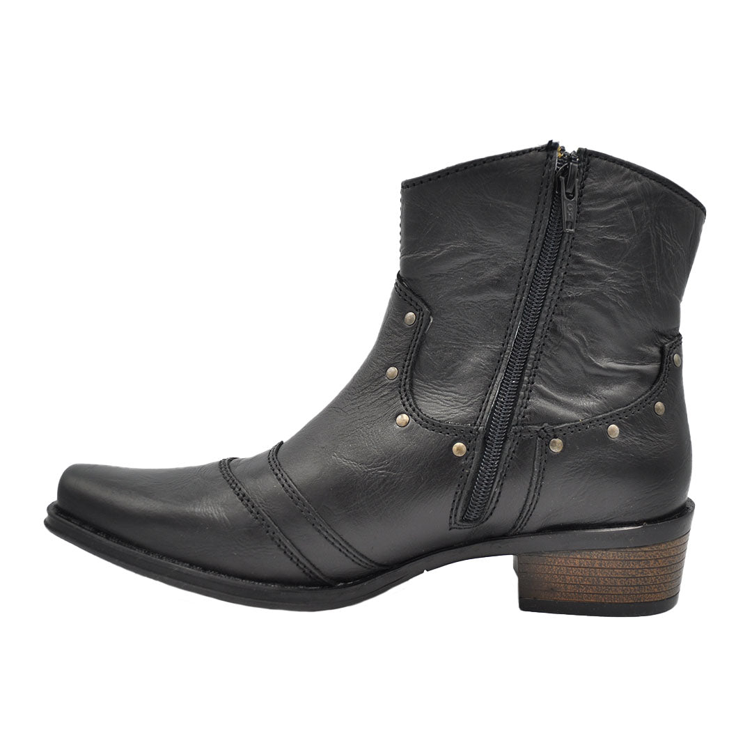 Eddie Men's Black Leather Boots