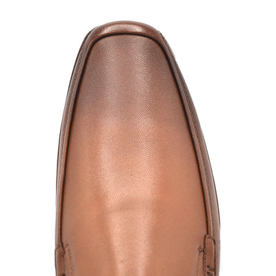 Santiago Lambskin Brown Leather Shoes