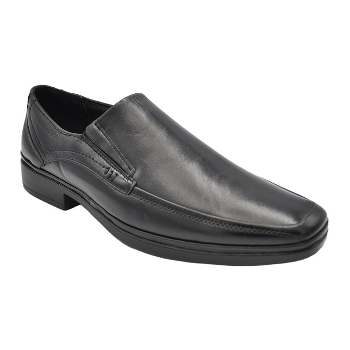 Santiago Lambskin Black Leather Shoes
