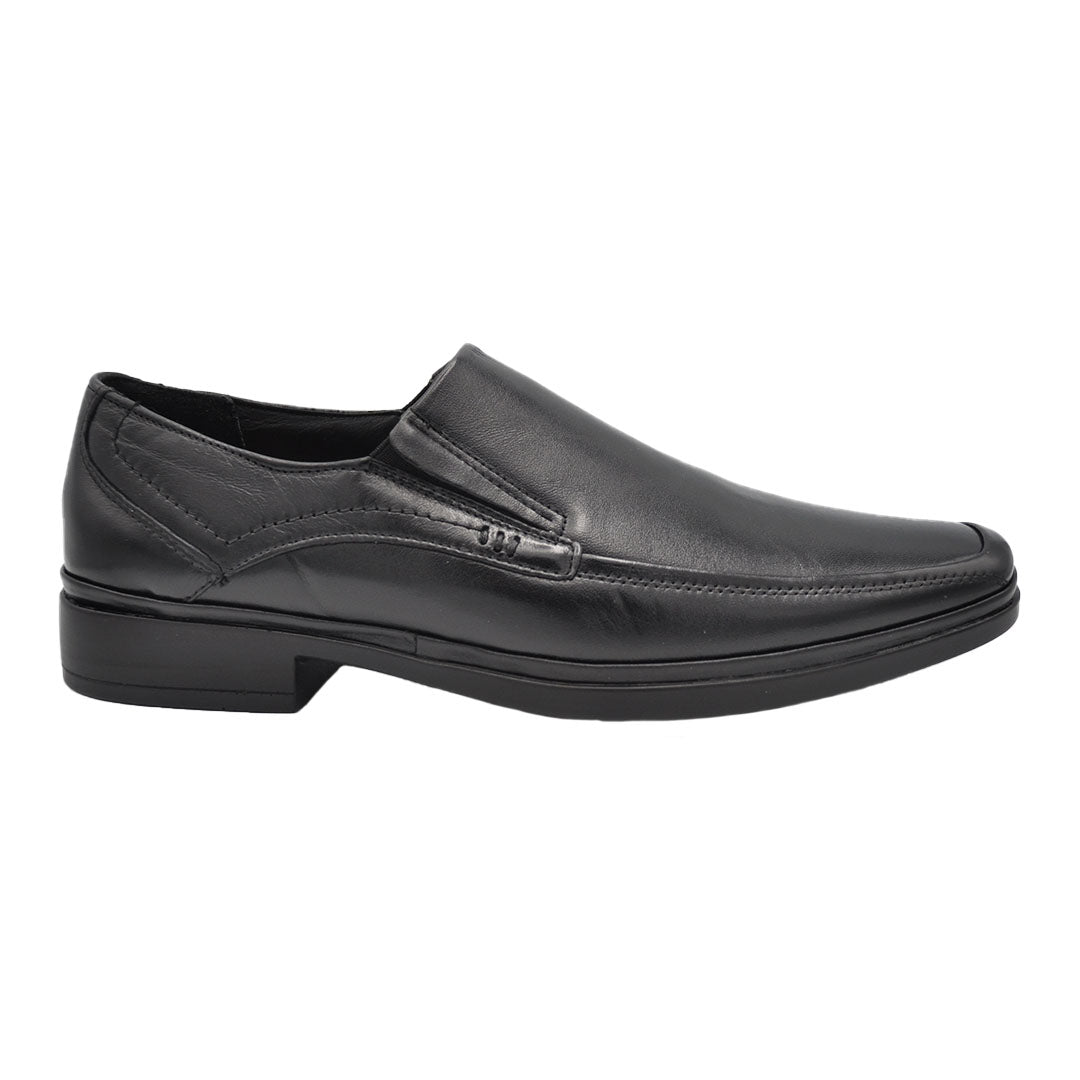 Santiago Lambskin Black Leather Shoes