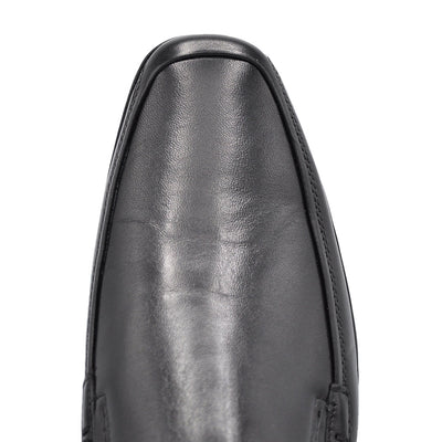 Santiago Lambskin Black Leather Shoes