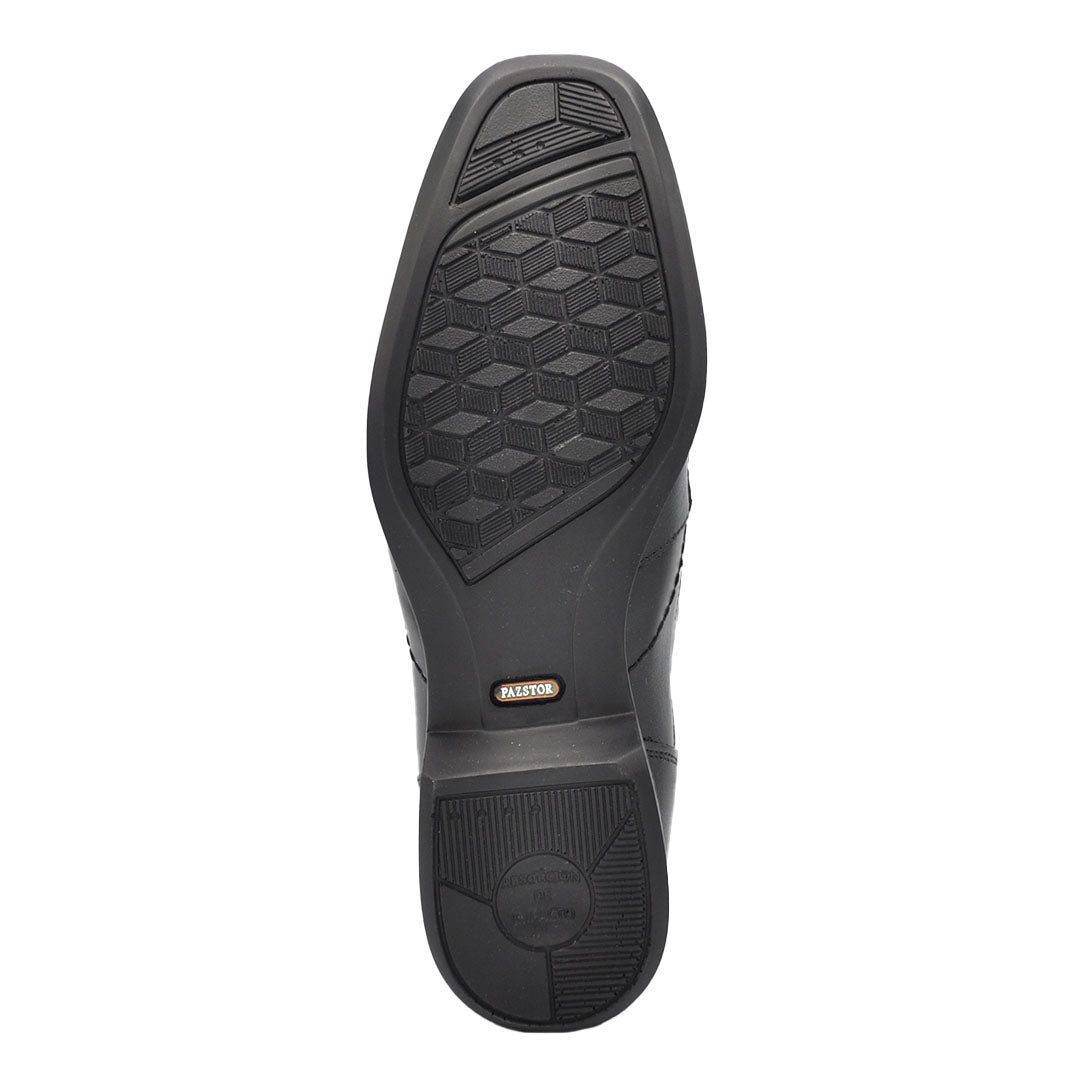 Emilio Lambskin Black Leather Shoes