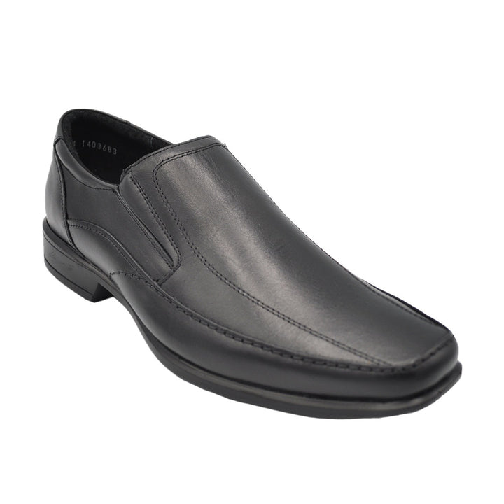 Emilio Lambskin Black Leather Shoes