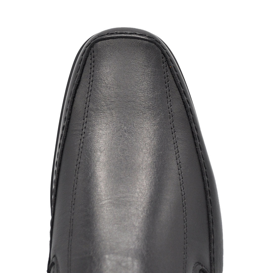 Emilio Lambskin Black Leather Shoes