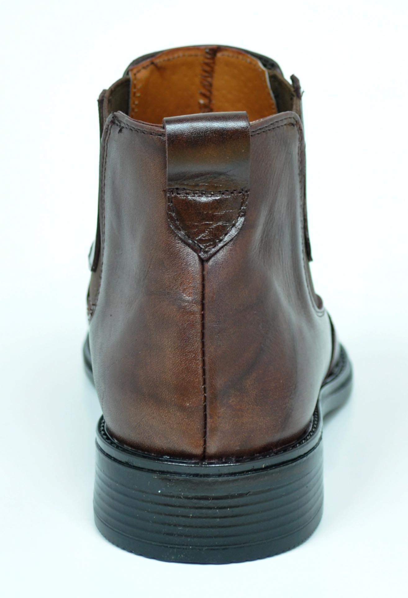 Aaron Men's Brown Leather Dress Half Boots