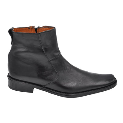 Victor Men's Black Leather Dress Half Boots
