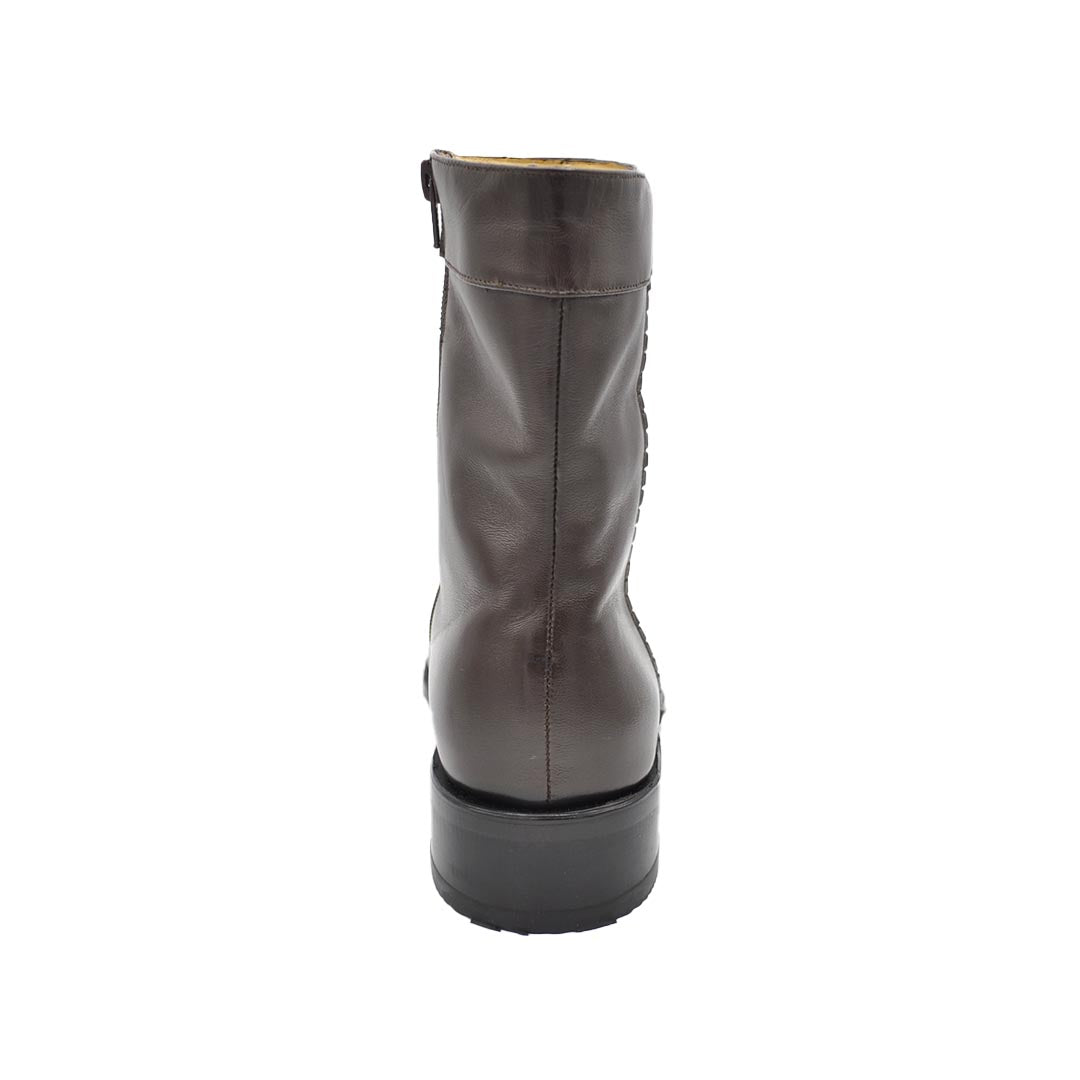 Gabriel Men's Goat Brown Leather Dress Boots
