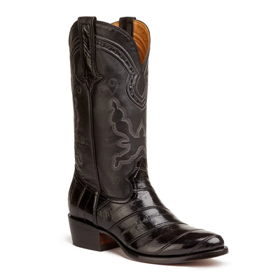 Patricio Eel Skin Classic Western Boots -Black – Gavel Boots