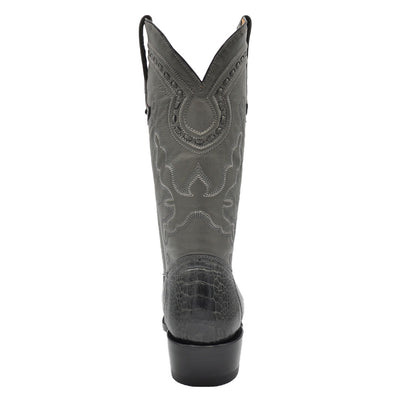 Collin Ostrich Leg Classic Western Boots - Grey