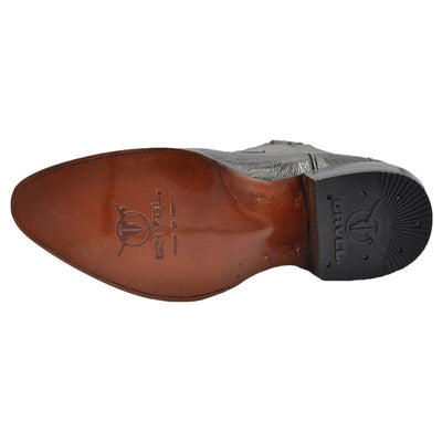 Collin Ostrich Leg Classic Western Boots - Grey