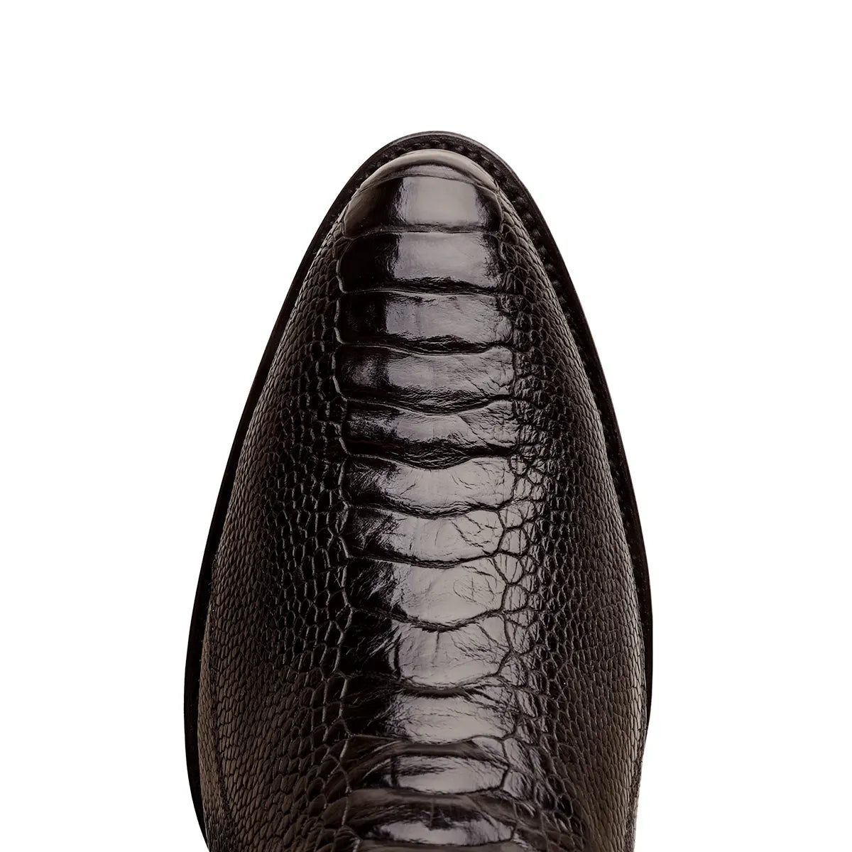 Collin Ostrich Leg Classic Western Boot - Black