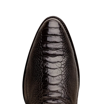 Collin Ostrich Leg Classic Western Boot - Black