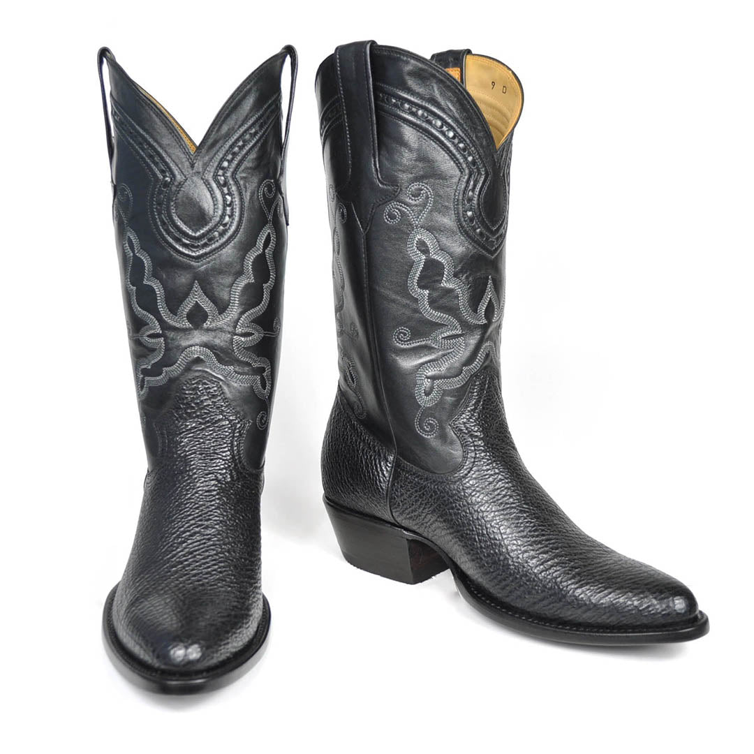 Carson Shark Classic Western Boot - Black