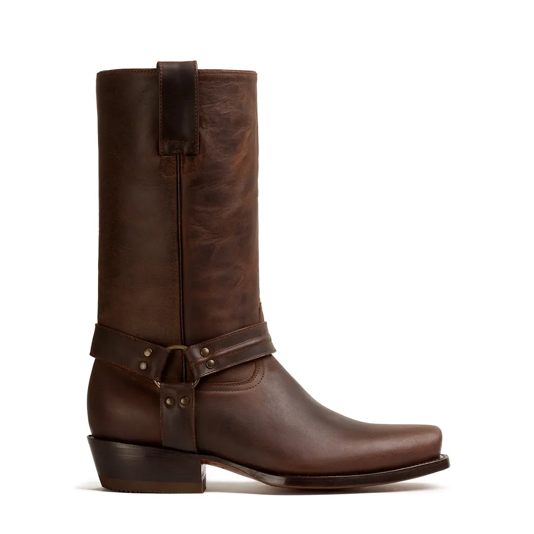 Cavalry Square Toe Harness Boot - Testa Brown