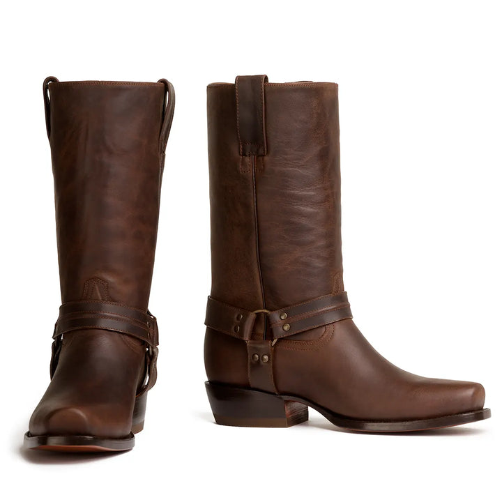 Cavalry Square Toe Harness Boot - Testa Brown
