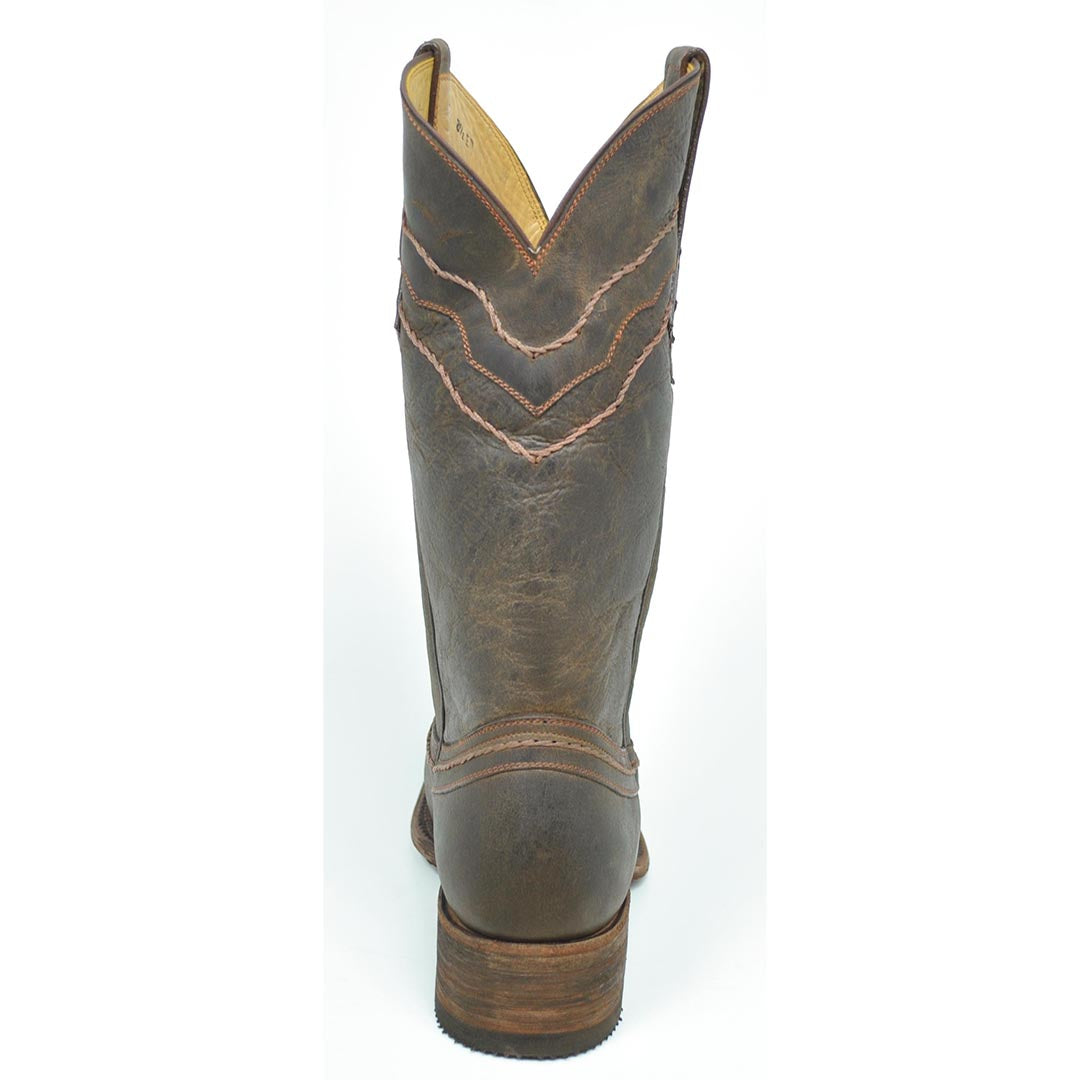 Vintage Distressed Leather Spanish Toe Boot