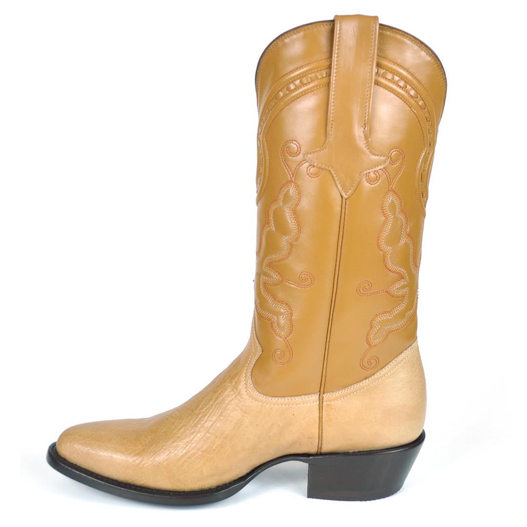Travis Smooth Ostrich Classic Western Boot - Oryx