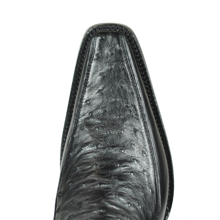 Vela Ostrich Spanish Toe Boot - Black