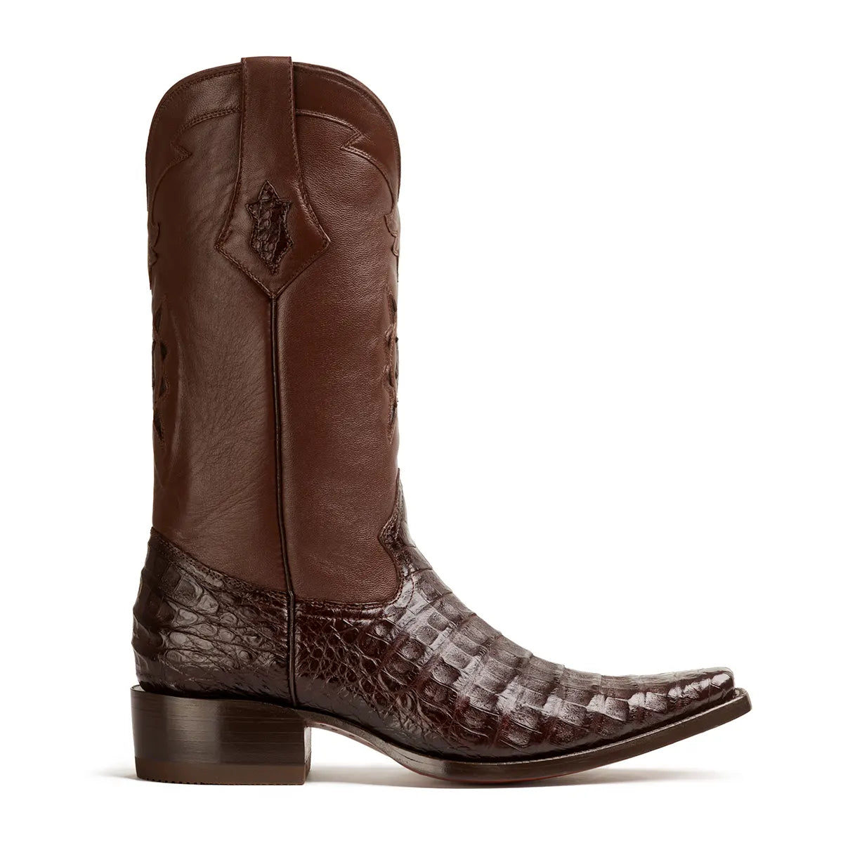 Vicente Caiman Belly Spanish Toe Boot - Brown