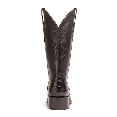 Vicente Caiman Belly Spanish Toe Boot - Black