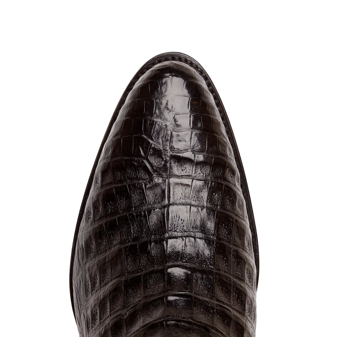 Harris Caiman Belly Classic Western Boot - Black
