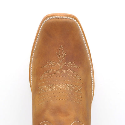 Luma Nora Women's Native Western Embroidery Brown Square Toe Boots