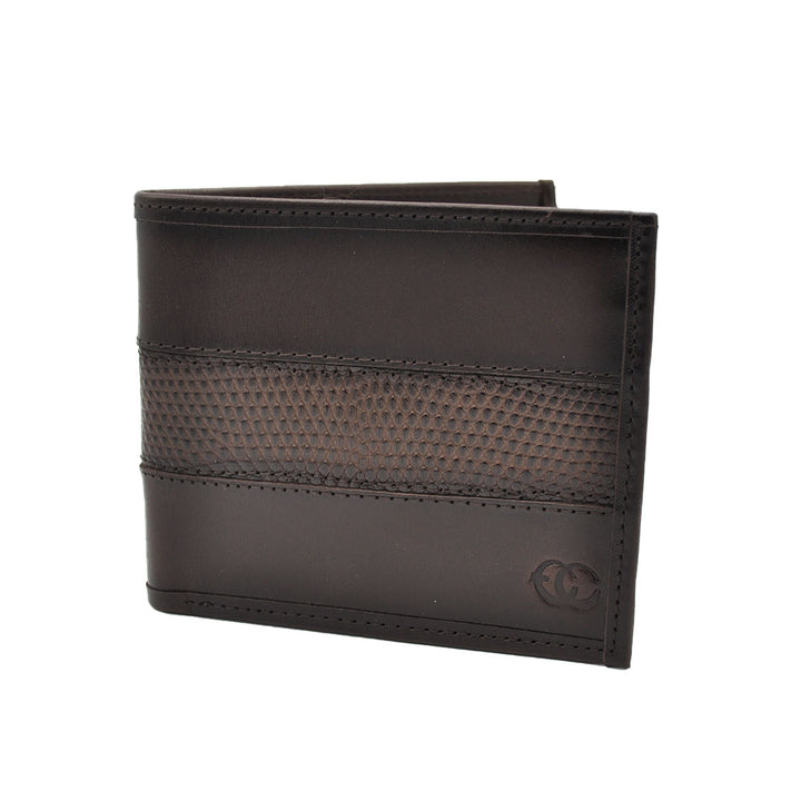 E.C. Men's Lizard Brown Bifold Wallet