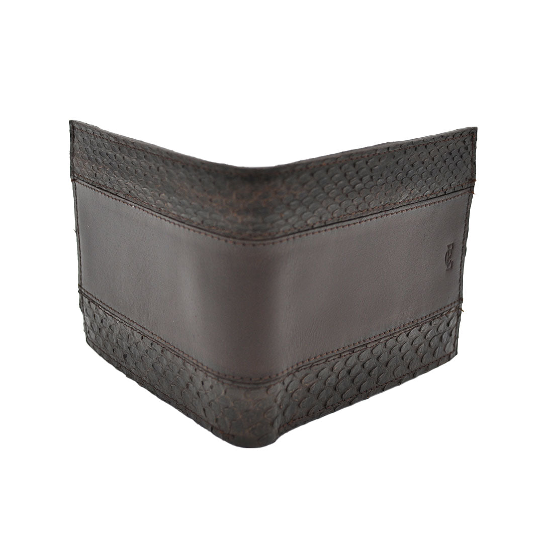 E.C. Men's Snake Brown Bifold Wallet