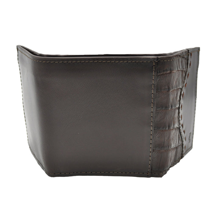 E.C. Men's Alligator Brown Trifold Wallet