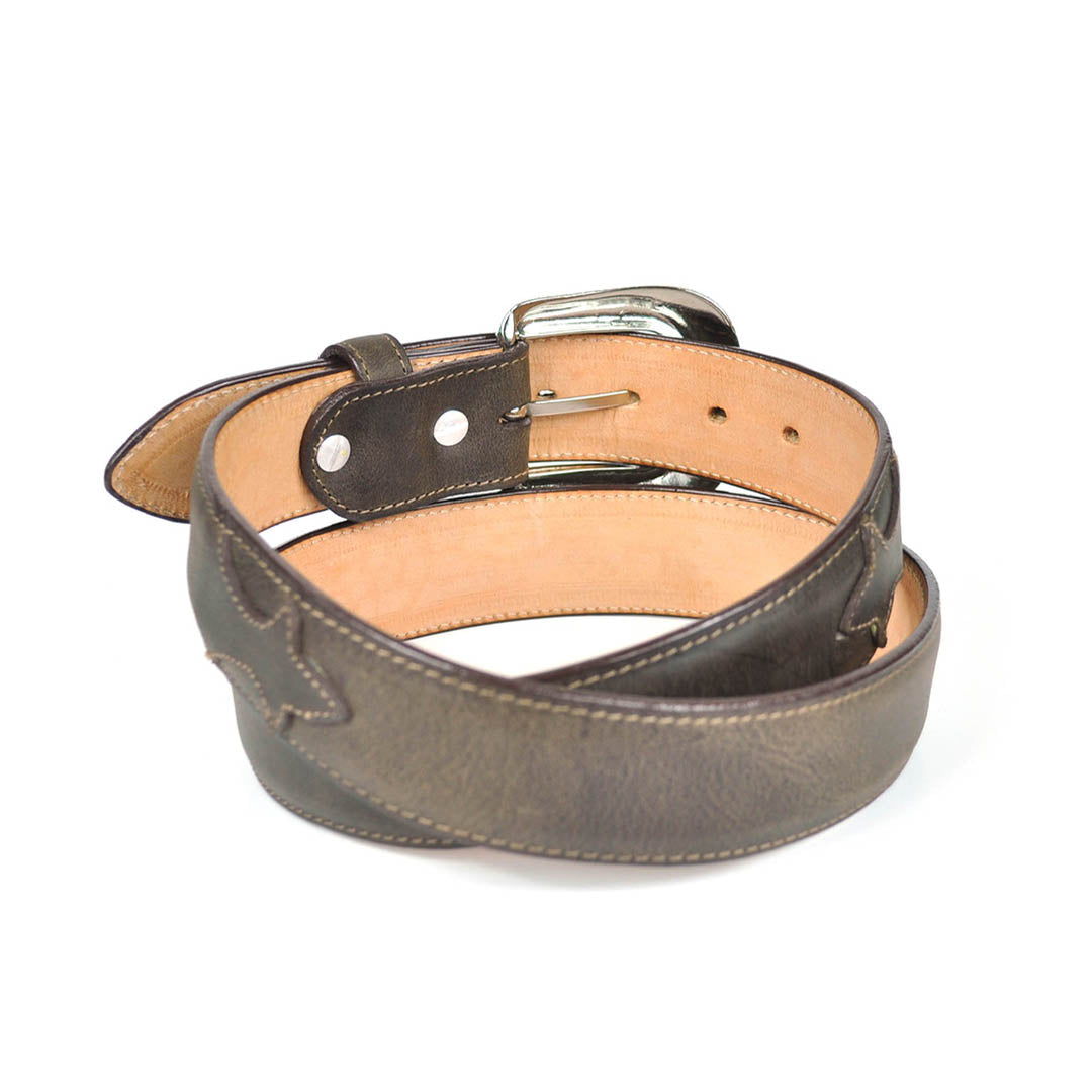 Gavel Crazy Horse Leather Western Belt - Encino Brown