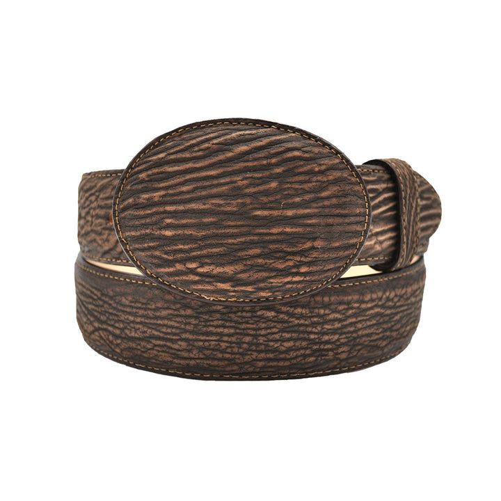 Gavel Men's Shark Western Belt - Nubuck Safari